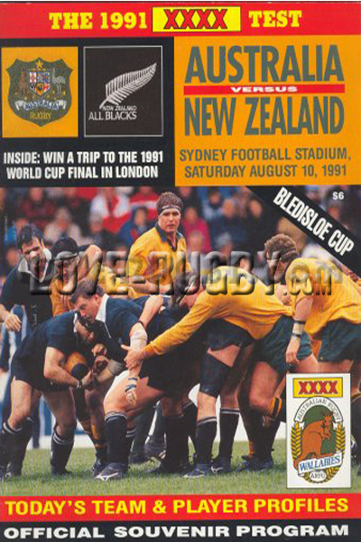 1991 Australia v New Zealand  Rugby Programme